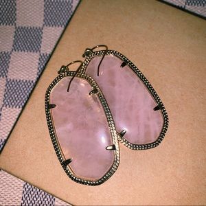 Kendra Scott Danielle Earrings in Rose Quartz